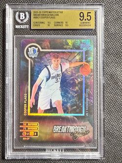 2025-26 Topps Match Attax Break Through Baller Cooper Flagg Rookie RC BGS 9.5