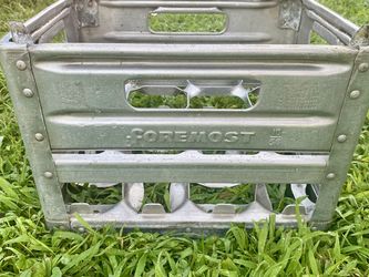 Vintage Foremost Wire Milk Crate – Rustic Metal Dairy Crate 