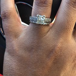1.49 Ct Wedding Ring Set princess Cut With Receipt