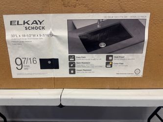 Elkay by Schock Black Quartz Undermount Kitchen Sink