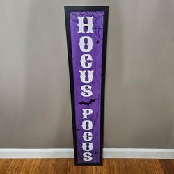 NEW 4ft Hocus Pocus Halloween Porch Leaner Wood Frame Sign Decor