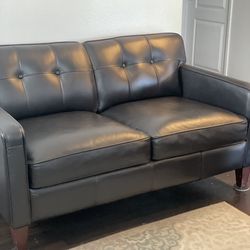 Sofa, love seat and single seat quality leather almost new
