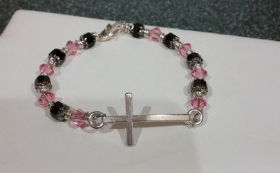 Cross and Crystal Bracelet