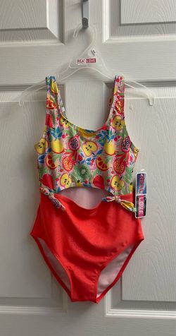 Brand new Girls coral fruit print swimwear size 10/12 Kids