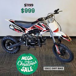 Dirt Bike for Sale in Sacramento! CHRISTMAS SAVINGS! Best Deals of the Year! 125cc Manual or Semi-Auto Option – Mid-Size, Great Value -  Great Savings