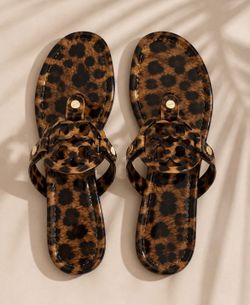 cheetah print tory burch sandals
