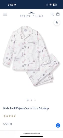 Girls Petite Plume Pajama Set