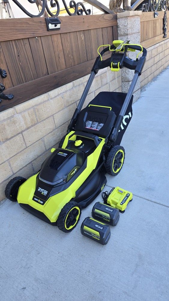 Ryobi 40v Brushless 21-in Cordless Battery Walk Behind Self Propelled Lawn Mower