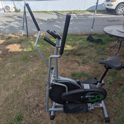 Body Rider Elliptical Machine and Stationary Bike with Seat and Easy Computer, Dual Trainer 2-in-1 Cardio Exercise Machine, Home Gym, Workout Equipmen