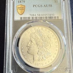 1879 PCGS AU58 Morgan Silver Dollar