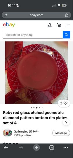 Ruby red small plate set