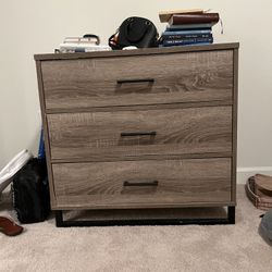 Grey/Brown 3 Drawer Dresser