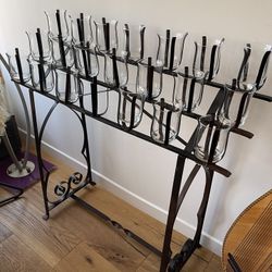Old Wrought Iron Devotional Candle church stand