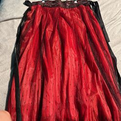 Red Mesh Costume Dress Ancient Asian Dress