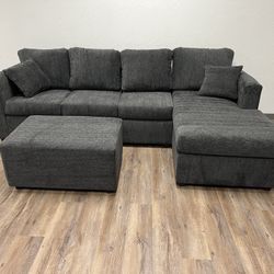 Sectional With Ottoman 