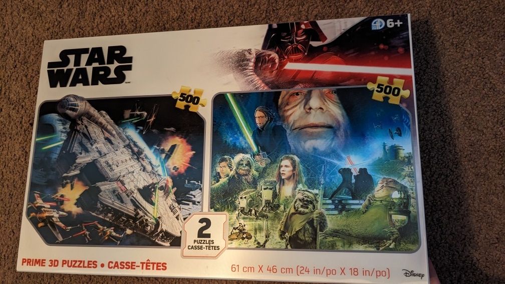 2 Complete Star Wars Hologram Puzzles $10