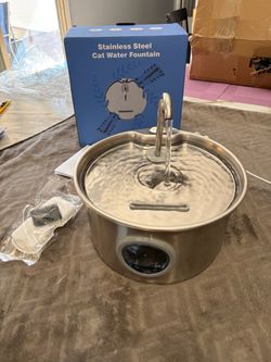 New stainless steel pet fountain