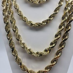 14K Diamond Cut Rope Chains! 1-14mm available! Sizes listed in description