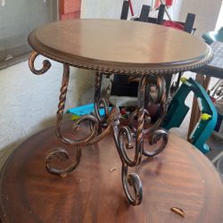 Steve Silver Crowley End Table (smaller One) -Ashley Rafferty Round Cocktail Table(bottom One)