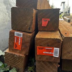 4” X 4”X 8FT PRESSURE TREATED WOOD POST $10 EACH