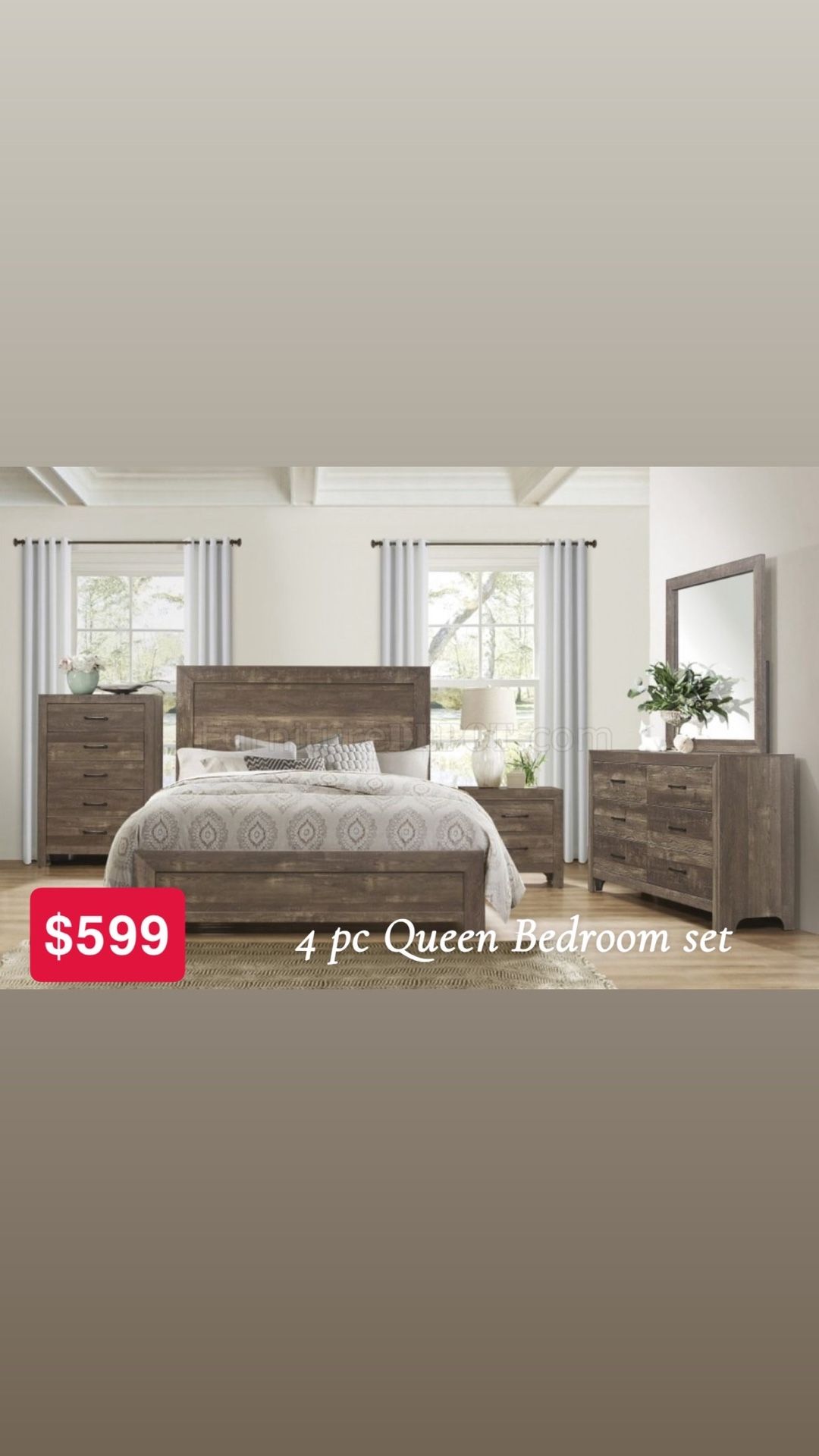 4 Pc Queen Bedroom Set 