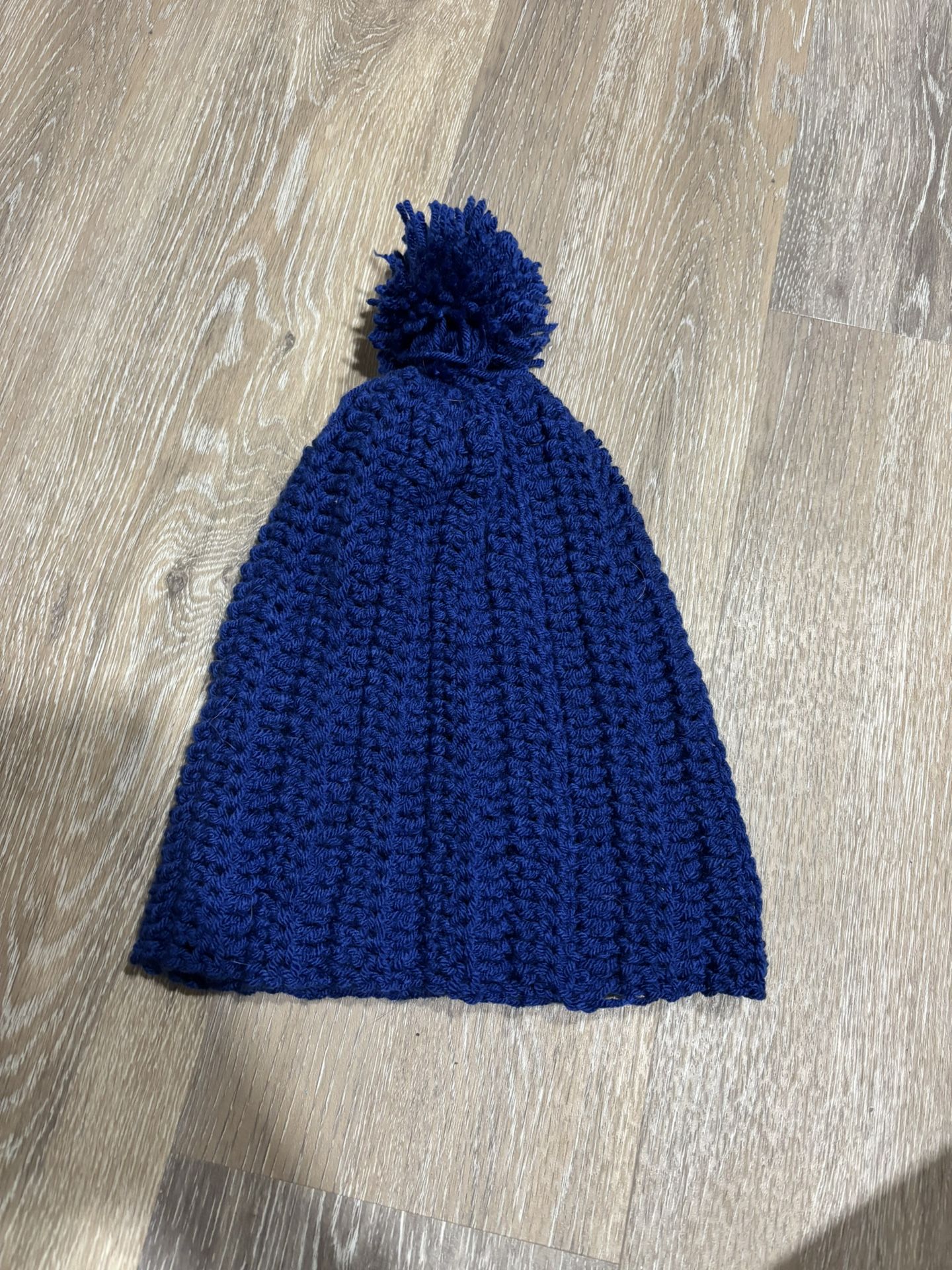 Blue Pom Hat