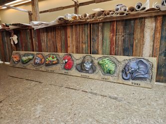 An Original TivoliToo Rainforest Cafe Character Wall Art Panel