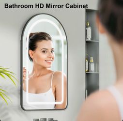 Arched Medicine Cabinet With Light,recessed Lighted Led Medicine Cabinet Mirror With Storage For Bathroom