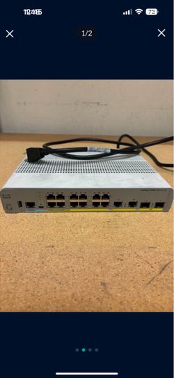 Cisco WS-C3560CX-12PC-S Catalyst 3560-CX 12 Port PoE 10G Uplinks IP Switch