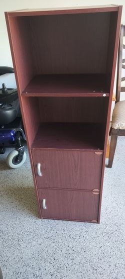 Tall Bookcase with Cabinet Doors