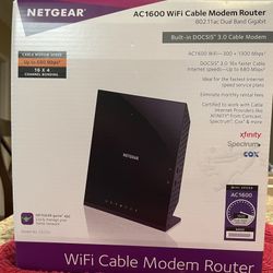 NETGEAR A1600 cable Modem Wifi Router 
