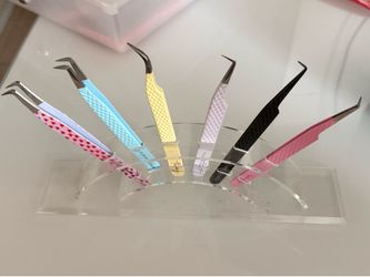 Lash tweezers + lash supplies