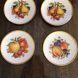 Vintage Set Of 4 Mittereich Bavaria China Plates