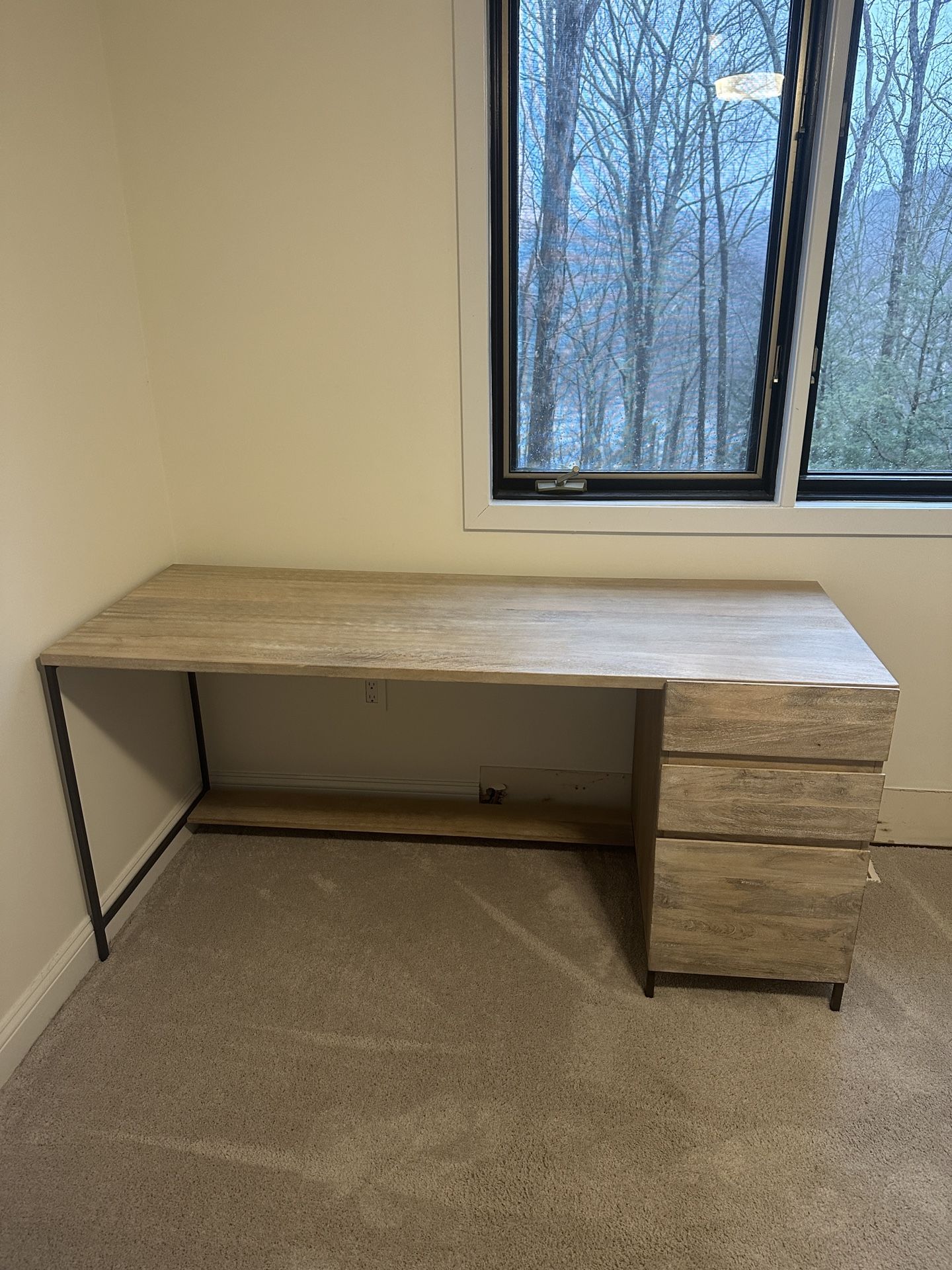 Industrial Modular Desk w/ File Cabinet