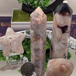 Pink/blue, Flower Agate Bundle