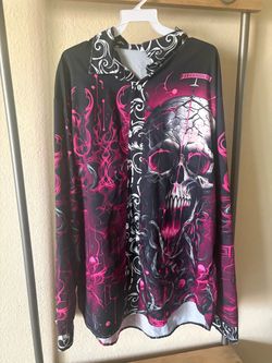 NEW MENS 3XL skull and roses lightweight dress shirts