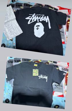 Stussy x BAPE Collab Black T-Shirt