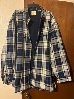 Fleece Lined Flannel Shirt Jacket Size 2xL