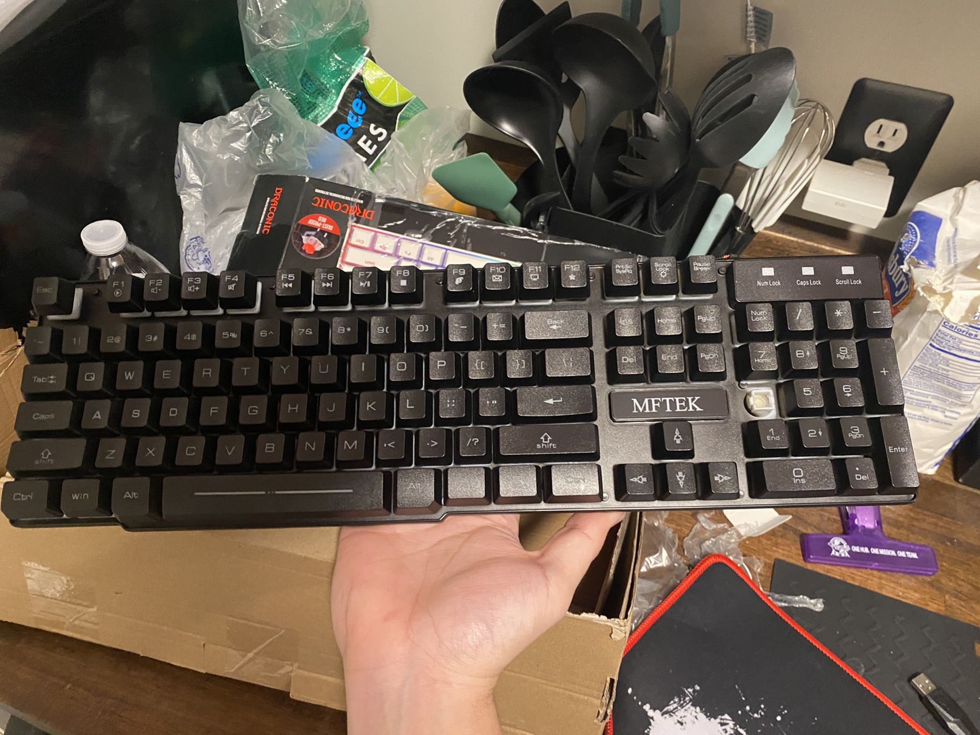 Gaming Keyboard Mouse And Mouse Pad