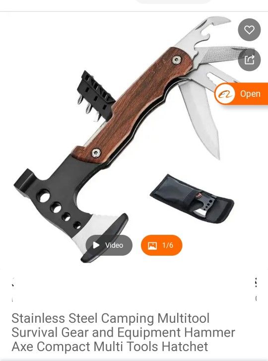 Luffylive Hammer Axe Camping Tool
