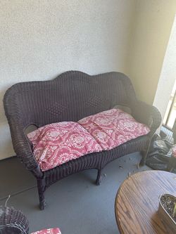 Outdoor chairs and loveseat