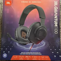 JBL Quantum 100 wired gaming headset.