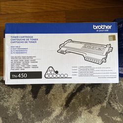 Brother TN450 high yield black ink cartridges (x5)