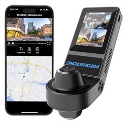 Dash Cam, 360° Dash Cam Front and Rear Inside, 4K/2.5K UHD Dash Camera for Cars, Night Vision, Built-in 5G WiFi & GPS, G-Sensor, 185° Wide Angle, HDR,