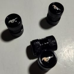 Set Of 4 New Wheel Tire Caps Air Stem Cover For Mustang 