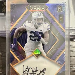 Super Nice And Rare One Of A Kind Khalid Duke Wild Card Auto Mania 1/1 Rookie Card... Mint.!!!