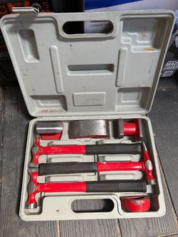 Auto Body Hammer and Dolly Set with Case