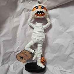 Sweet Street Mummy Pumpkin Head Statue 
