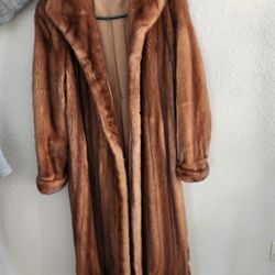 Never Worn Beautiful Ranch Mink Full Length With Swirls Women Size 14