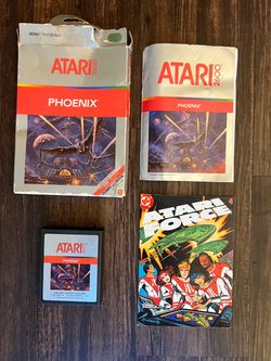 Working Atari 2600 Phoenix Game CIB Box Instructions Comic
